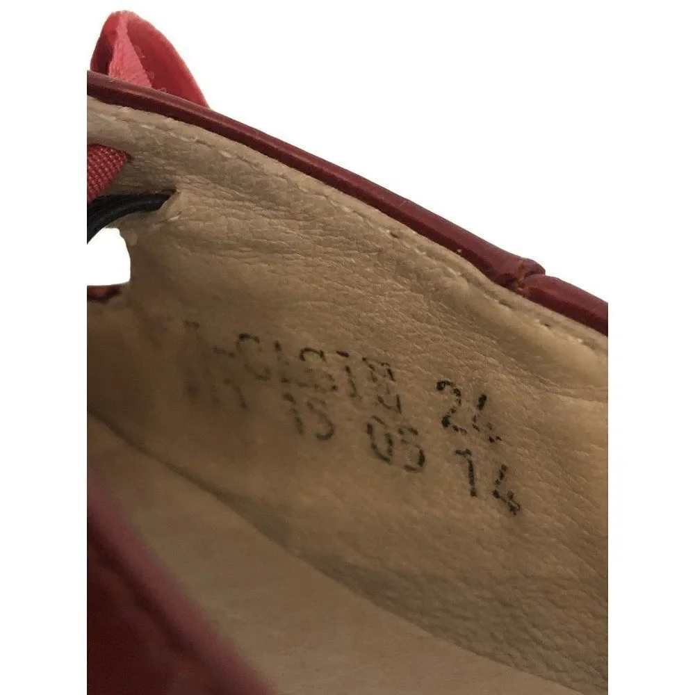 Venettini Girl’s Patent Leather Burgundy Mary Janes Toddler Shoes 24 EU